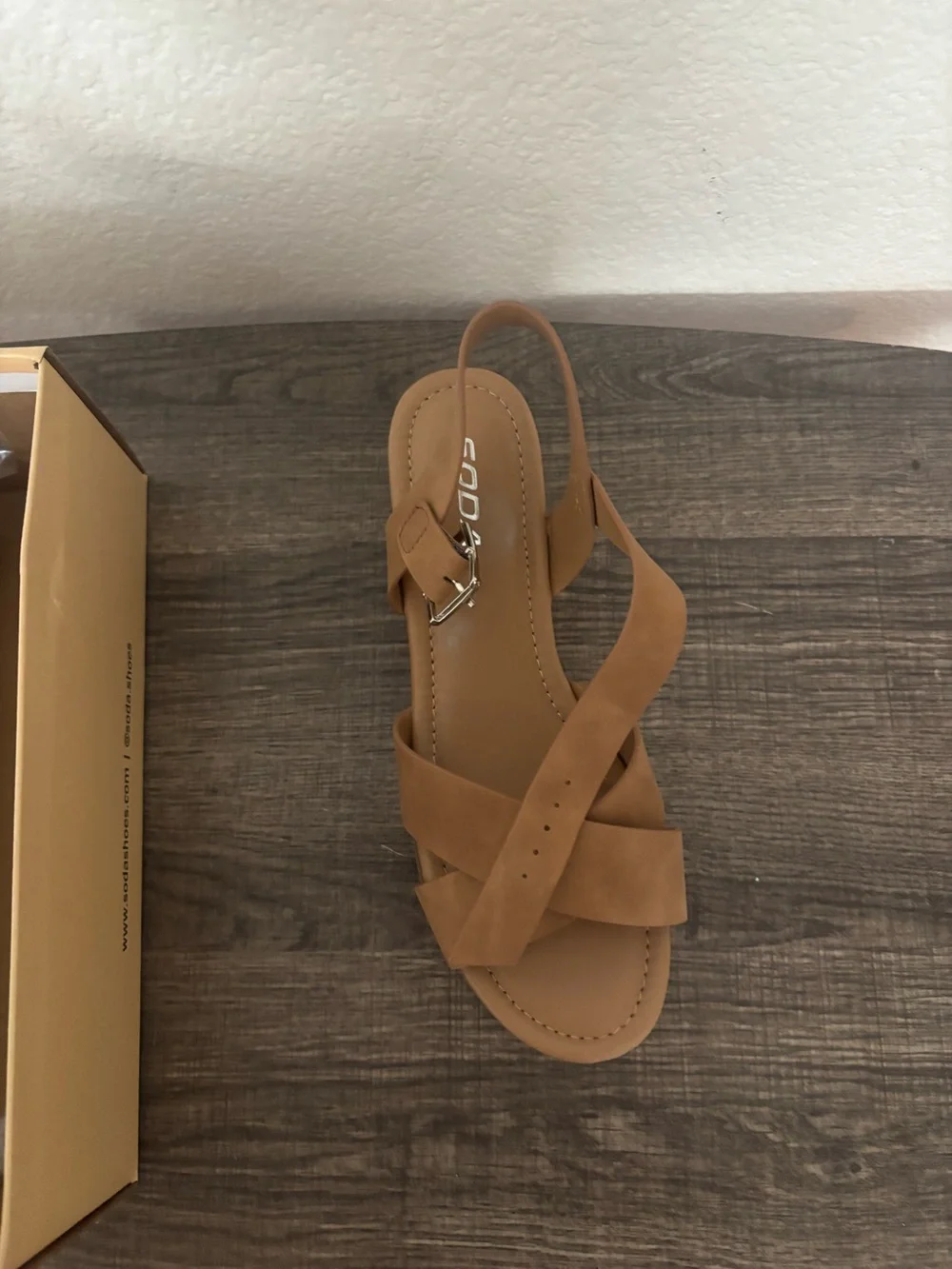 Women’s Tan Slingback Casual Sandal - Soda